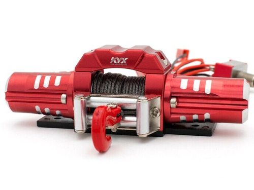 KYX Dupla motoros RC Crawler csörlő 1:10 autómodellekhez (piros)