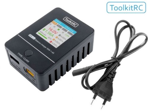 TolkitRC M4AC 1-4s LiPo hálózati töltő, 2.5A, 25W (AC 220V )