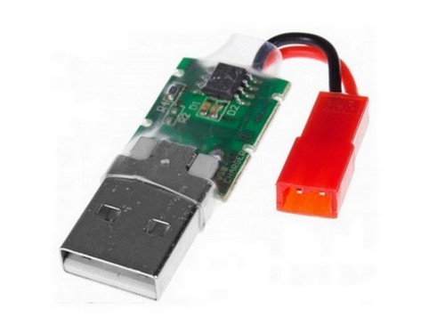 1 cellás Lipo akku USB töltő JST csatlakozóval (3.7V (1S), 400mah)