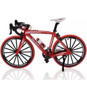 Versenykerékpár makett piros 1db 17,5cm