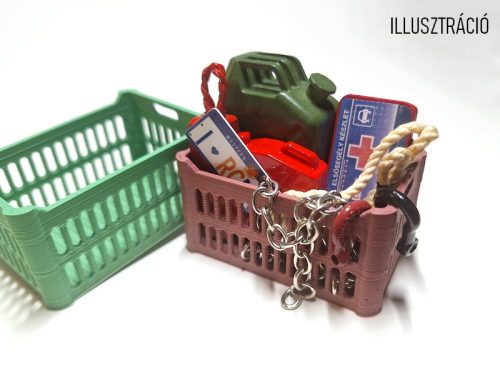 Zöldséges rekesz makett 1:10 méretarány 1db (6x4x3cm) barna színű